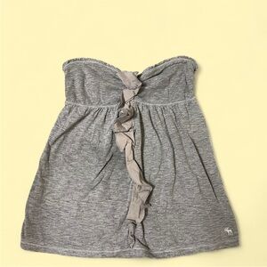 Abercrombie & Fitch Vintage Gray Strapless Blouse